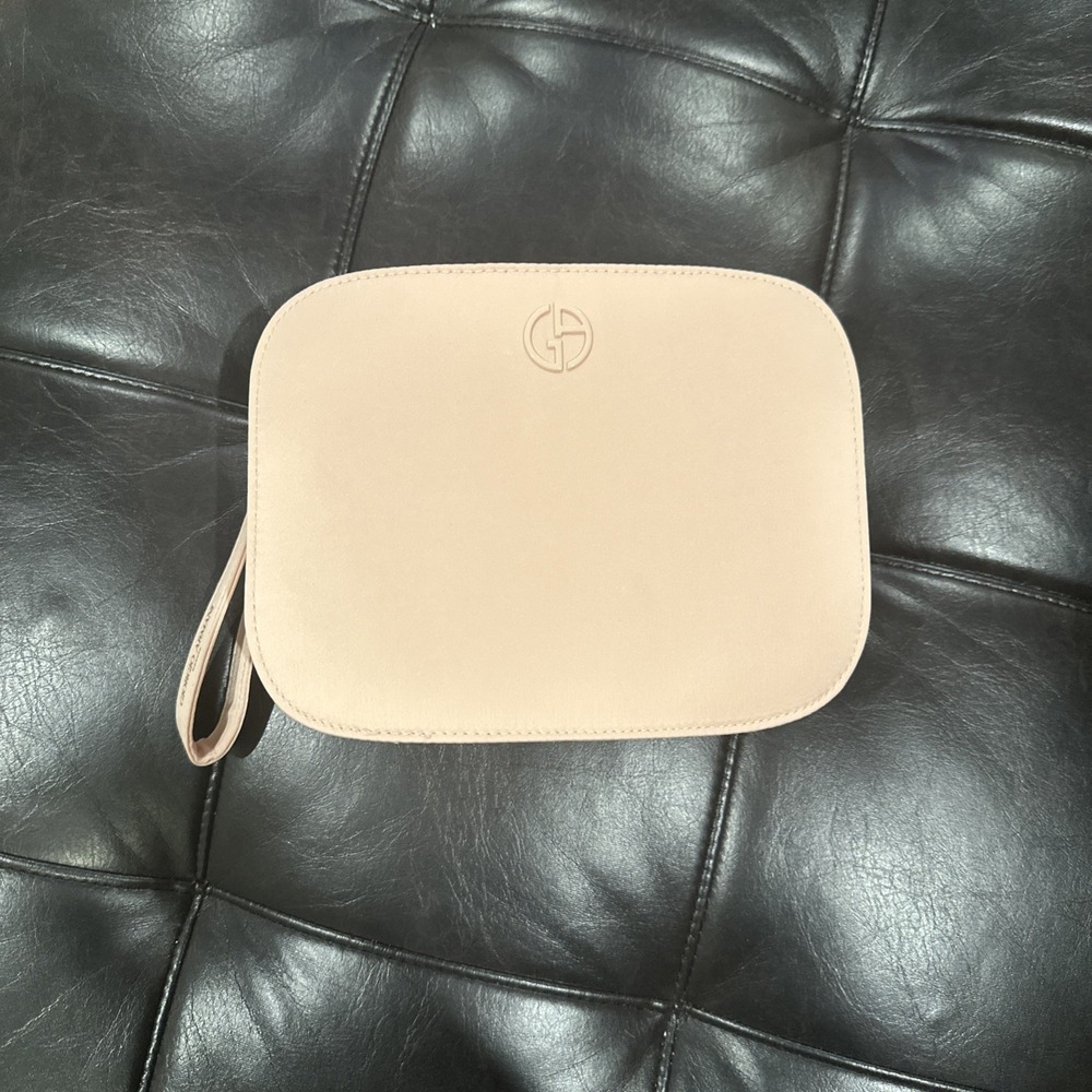 Giorgio Armani Beauty Pouch Blush Pink Bag Cosmetic Toiletry Case GWP Travel - Picture 2 of 15
